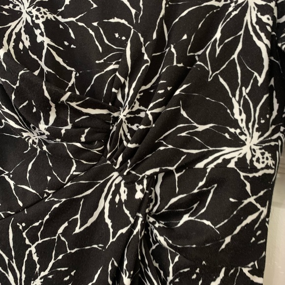 Madeleine Size 12 Dress Cotton Silk Blend Midi Smart Occasion Black Womens - Picture 4 of 7